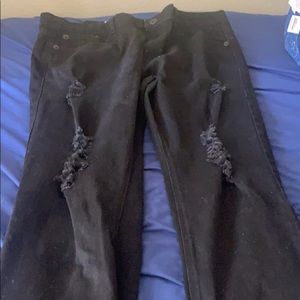 Distressed Black Jeans